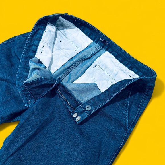 GAP Preppy Lagenlook Retro Casual Blue Wide Leg Denim Jeans 14R - Picture 5 of 6